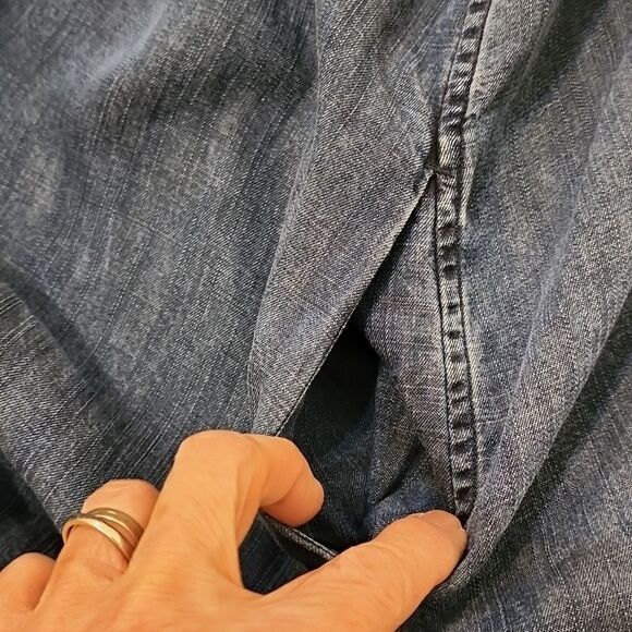 Rails • Rhiannon Chambray Mini Dress Dark Vintage small - Picture 7 of 9